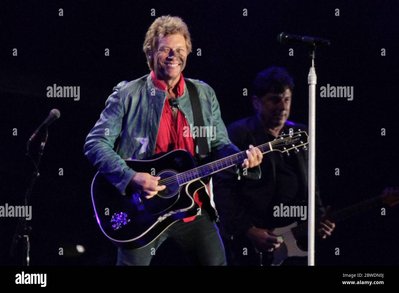 RIO DE JANEIRO, 20.09.2013: Bon Jovi tritt auf der Main Stage of Rock in Rio V in Rio de Janeiro auf (Néstor J. Beremblum / Alamy News) Stockfoto