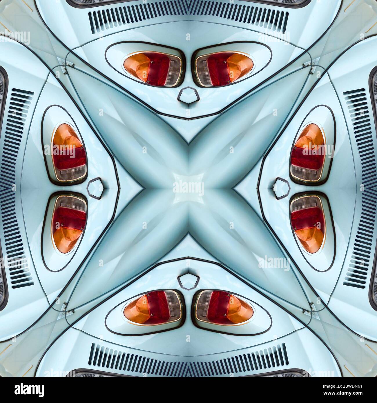 Nahtlose symmetrische Muster abstrakten Auto Lichter Textur Stockfoto