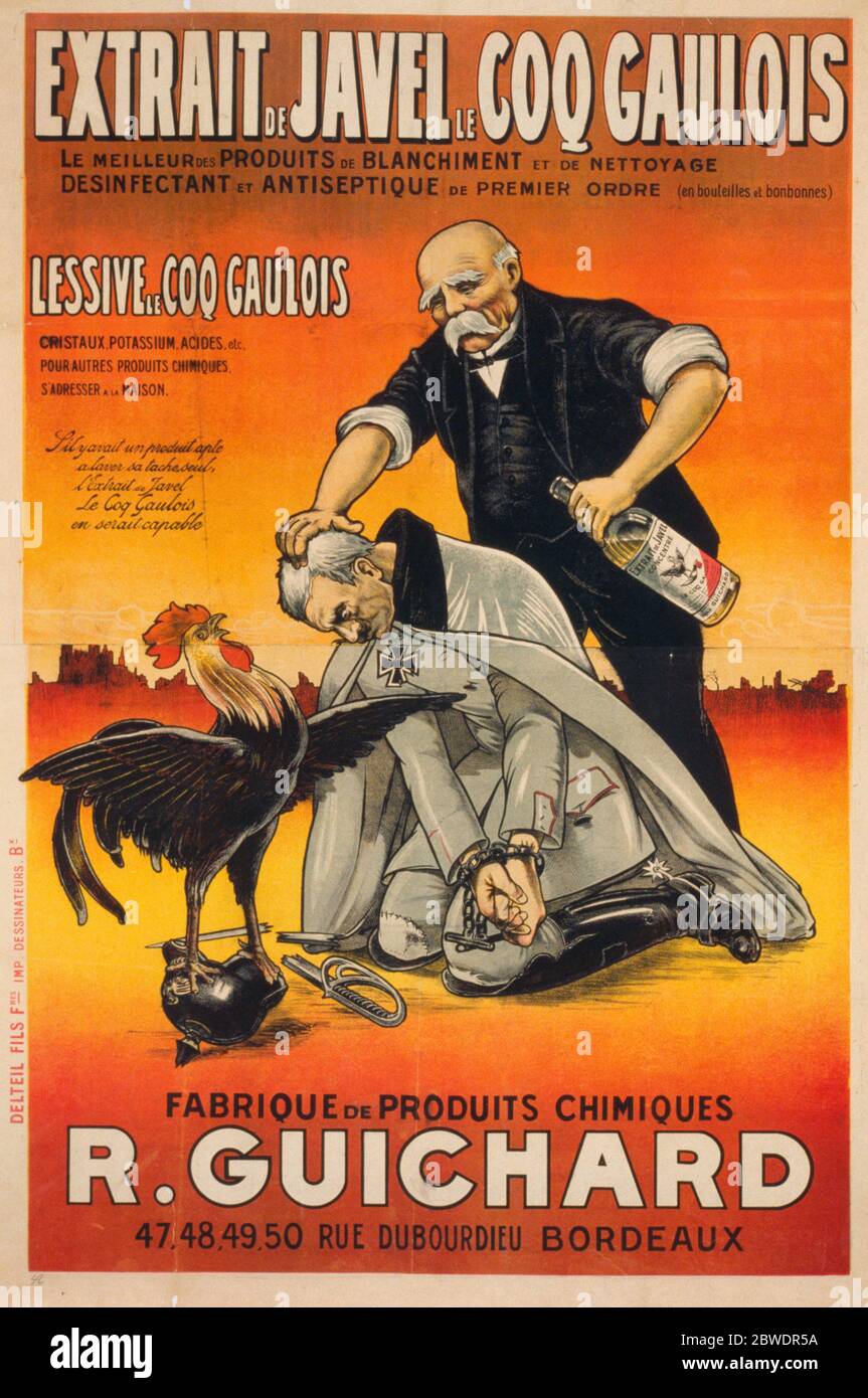 Extrait de Javel le Coq Gaulois . . . Rene Guichard - Auszug aus Javel le Coq Gaulois . . . R[ene] Guichard Stockfoto