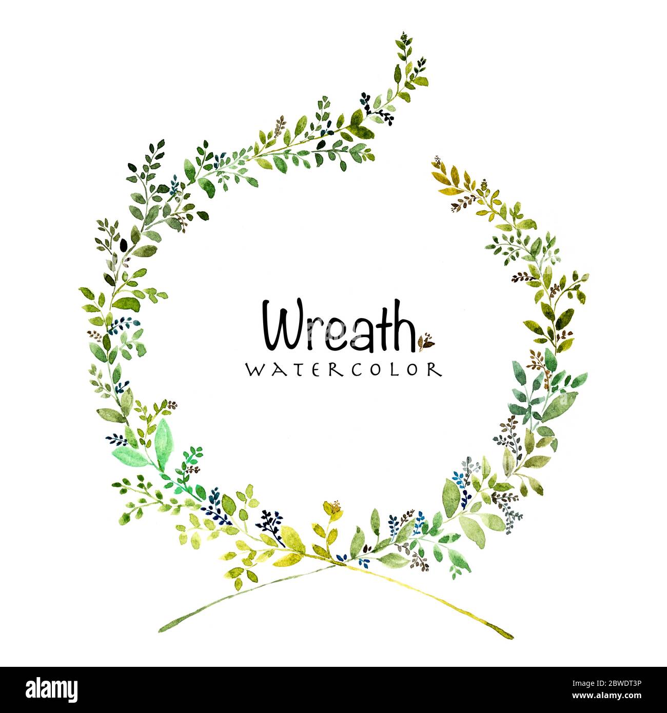 Botanische Aquarell-Design. Für pflanzliche Banner, Business-Produkte, Hochzeit Einladung, Poster, Grußkarte. Illustration isoliert auf weißen Hintergrund Stockfoto