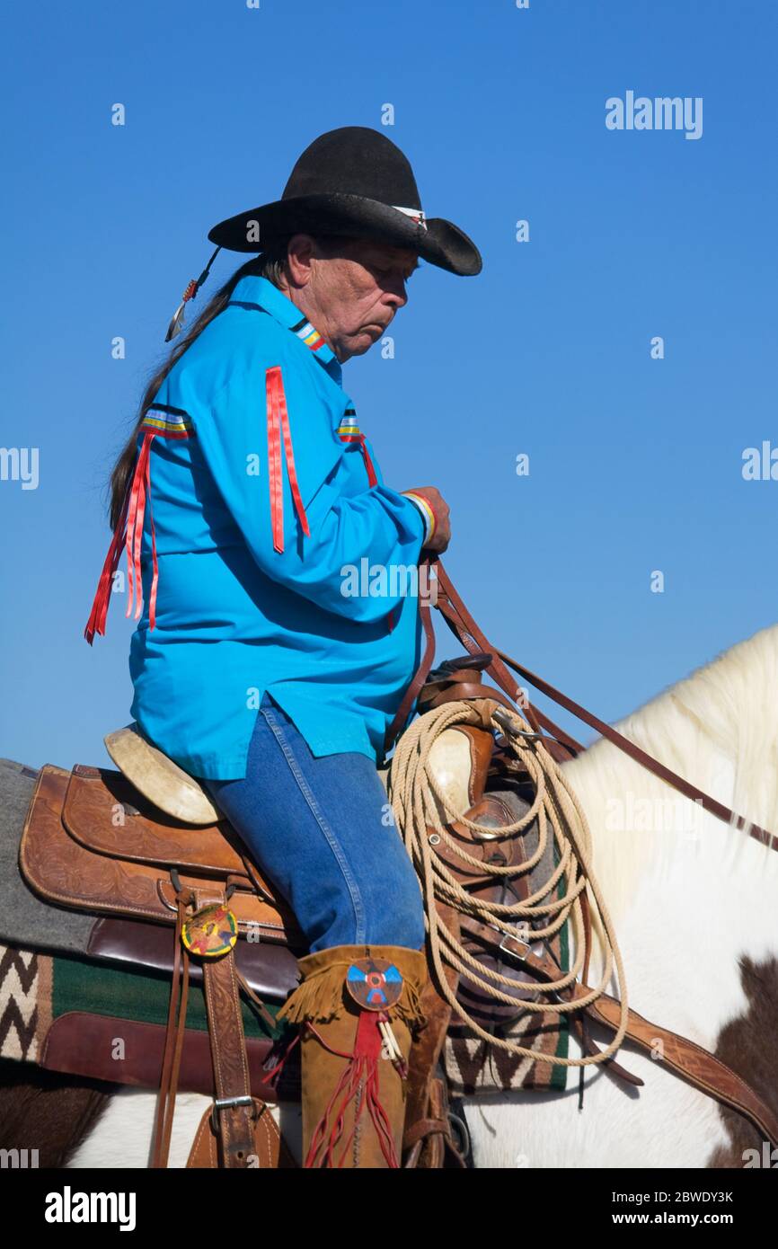 American Indian, Tucson Rodeo Parade, Tucson, Arizona, USA Stockfoto