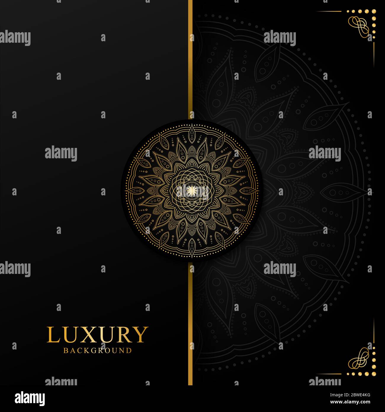 Luxus Mandala Square Hintergrund mit goldenen Arabesken Muster arabisch islamischen Stil Vektor Stock Vektor