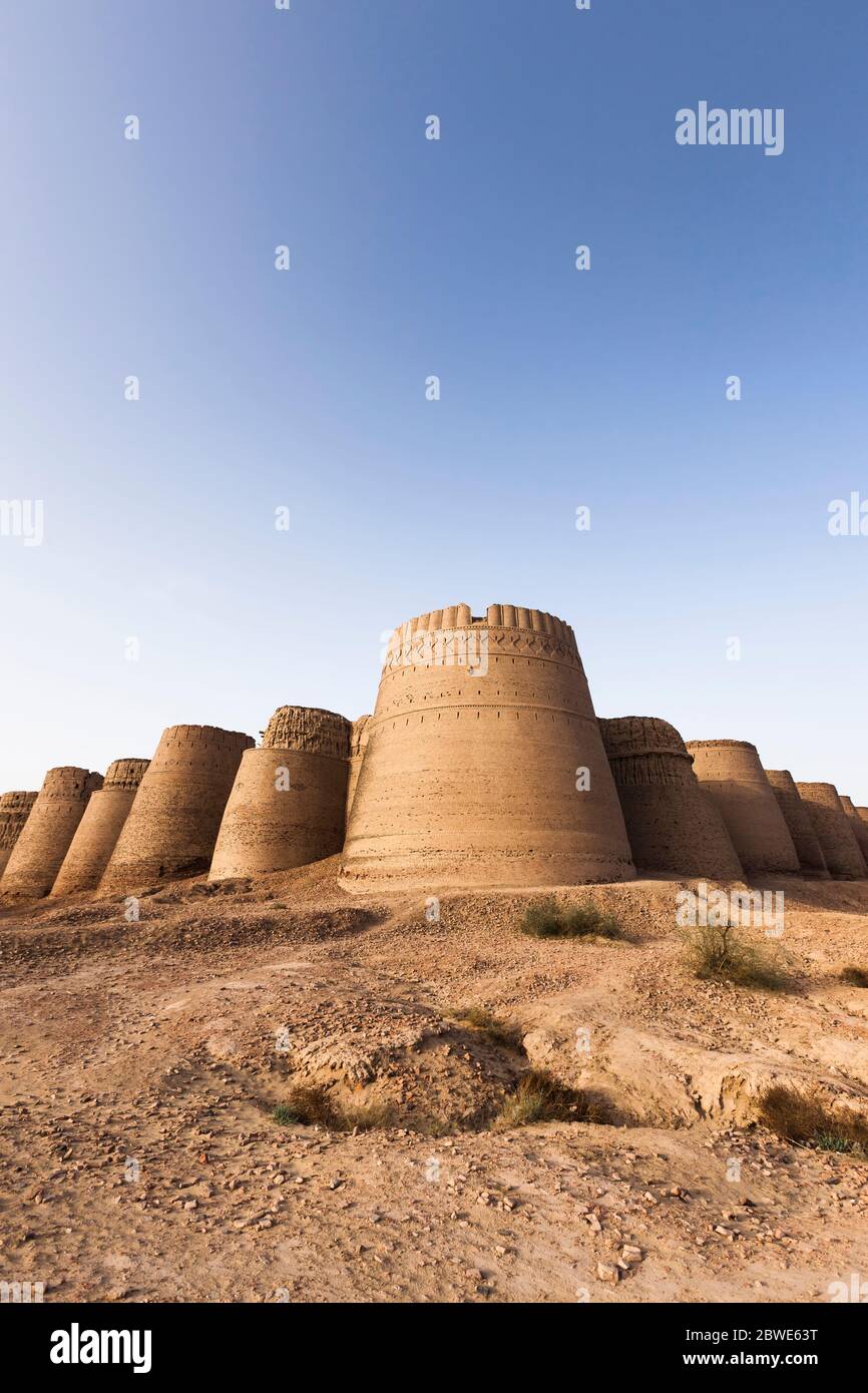 Derawar Fort, Derawar, Bahawalpur Bezirk, Punjab Provinz, Pakistan, Südasien, Asien Stockfoto