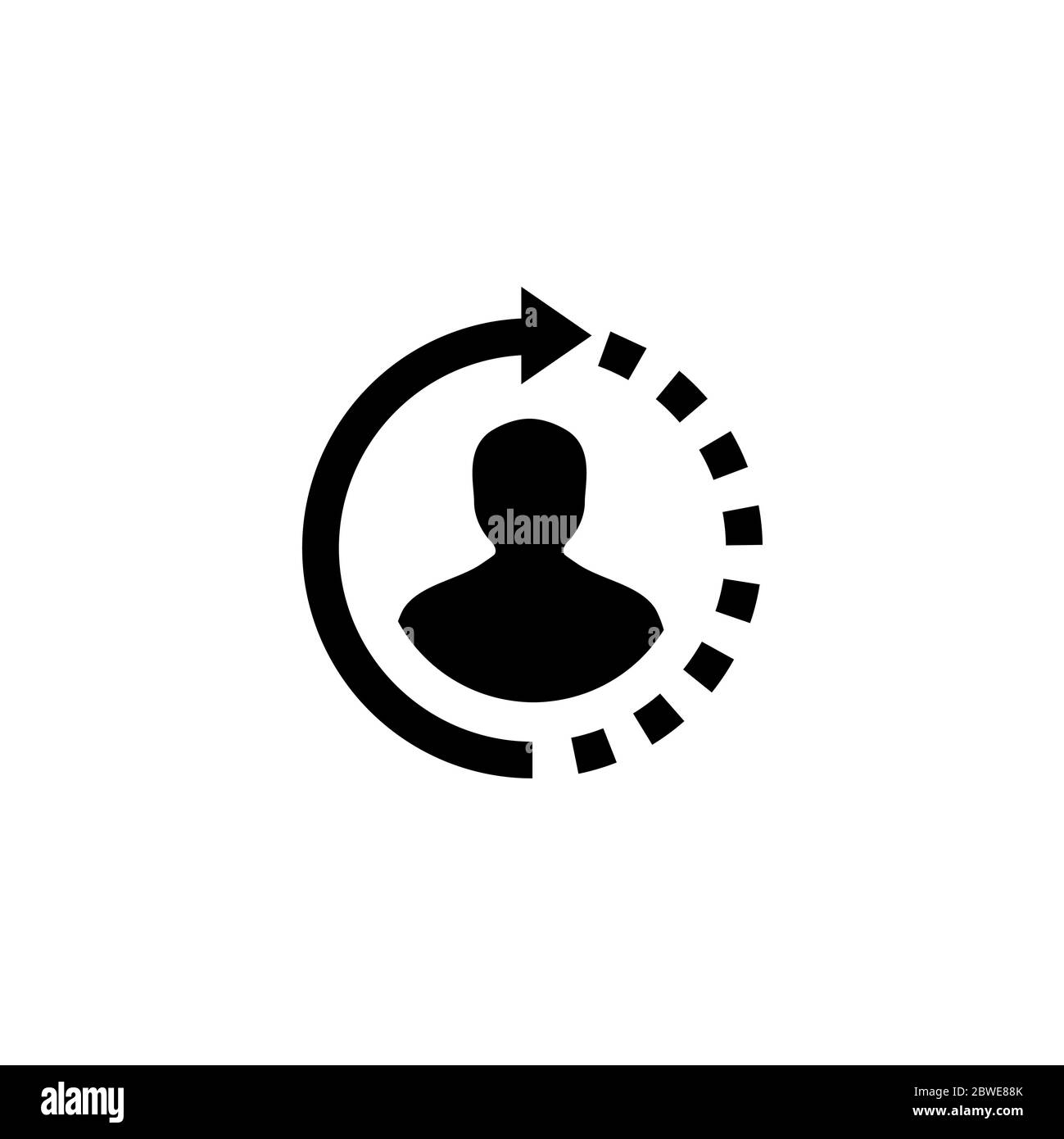 Symbol im flachen Stil Vektor für Apps, UI, Websites. Schwarzes Symbol Vektor Illustration. Stockfoto