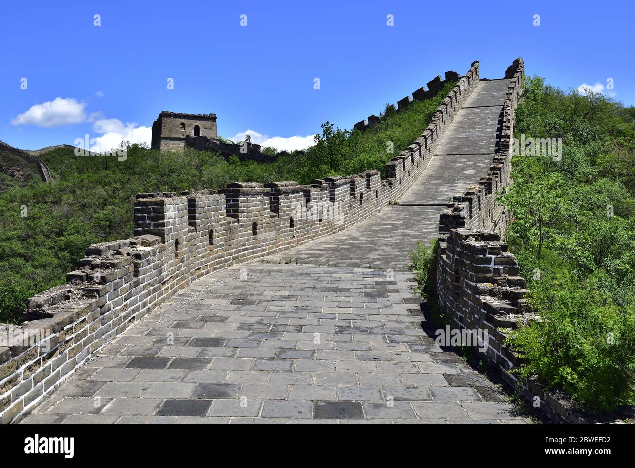 Große Mauer in China Peking Stockfoto