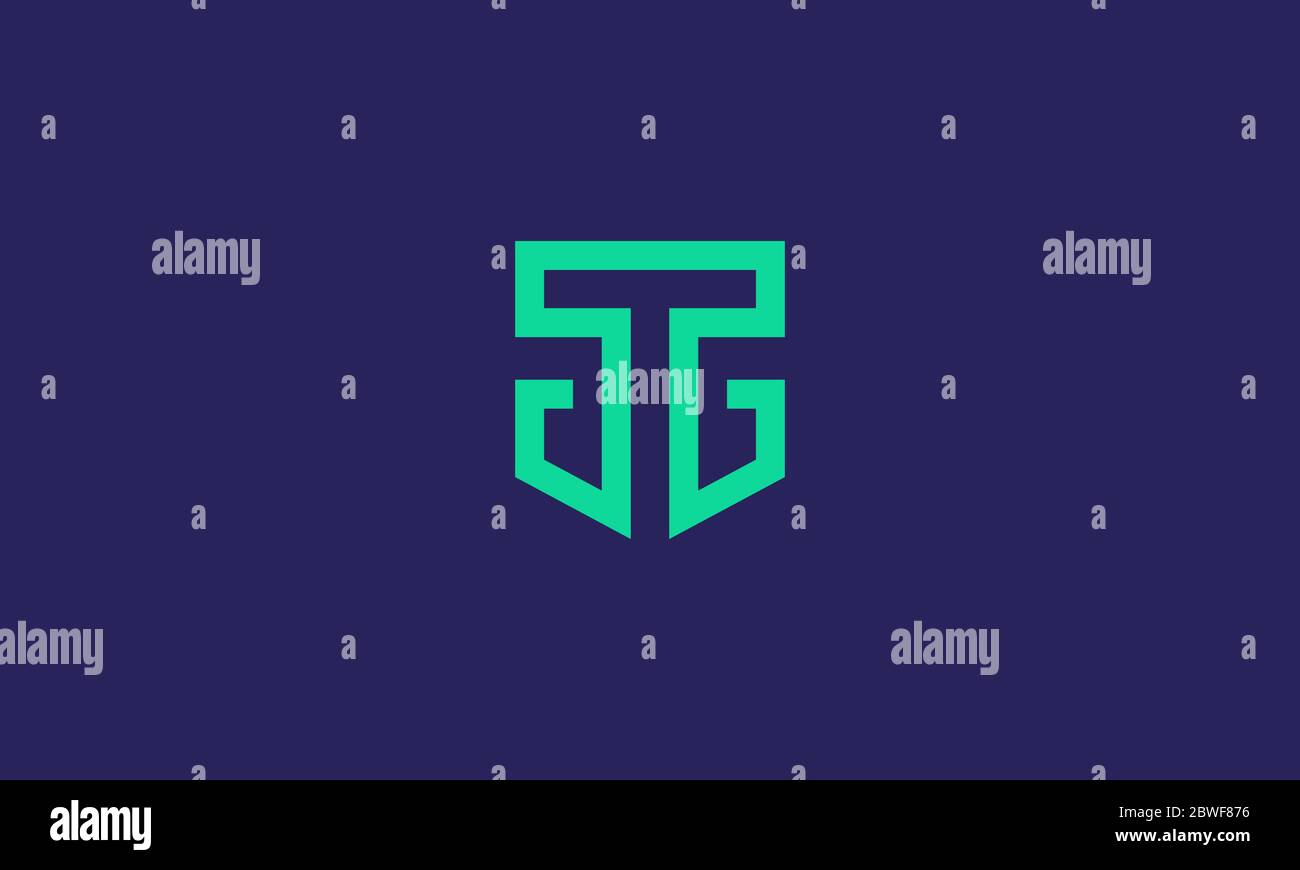 TG Logo. Abstrakter Buchstabe T und G in der Schild. Moderne und saubere Linie Kunst Stil. Vektor-Illustration eps10 Stock Vektor