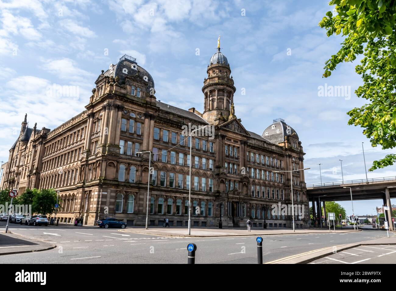 Die alte Scottish Co-operative Wholesale Society Hauptsitz in 95 Morrison Street in Glasgow. Jetzt in Wohnungen und Büros umgewandelt. Stockfoto