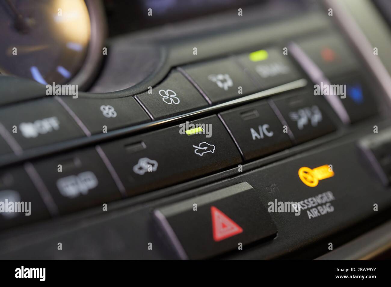 Klimaanlage Tasten eines Autos Stockfoto