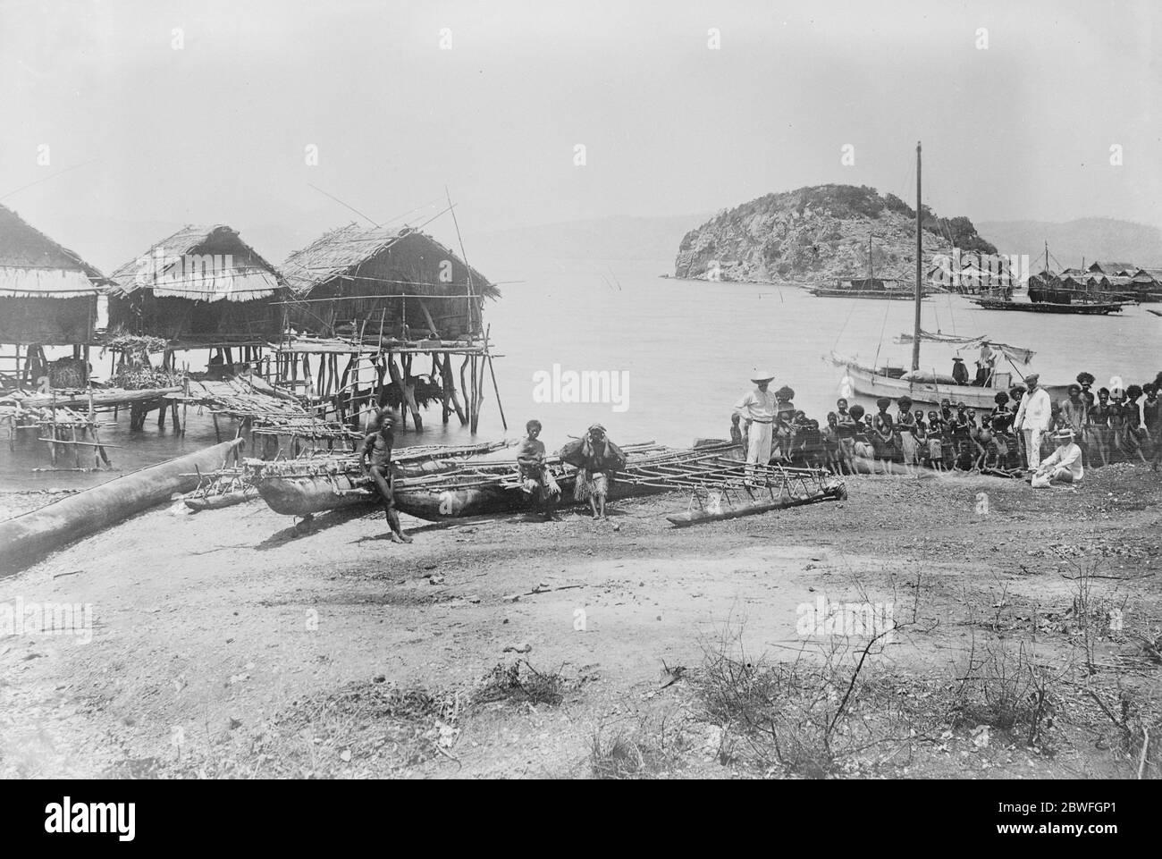 Britisches Papua-Neuguinea Port Moresby oder Pot Mosbi in Tok Pisin, der Hauptstadt und größten Stadt Papua-Neuguineas 13. April 1922 Stockfoto