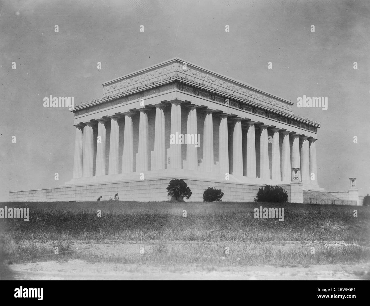 Auffallendes Lincoln Memorial das Lincoln Memorial in Washington. Das größte Denkmal jemals zu einem Mann errichtet , die praktisch abgeschlossen ist und wird in wenigen Tagen Zeit gewidmet werden 22. Februar 1921 Stockfoto