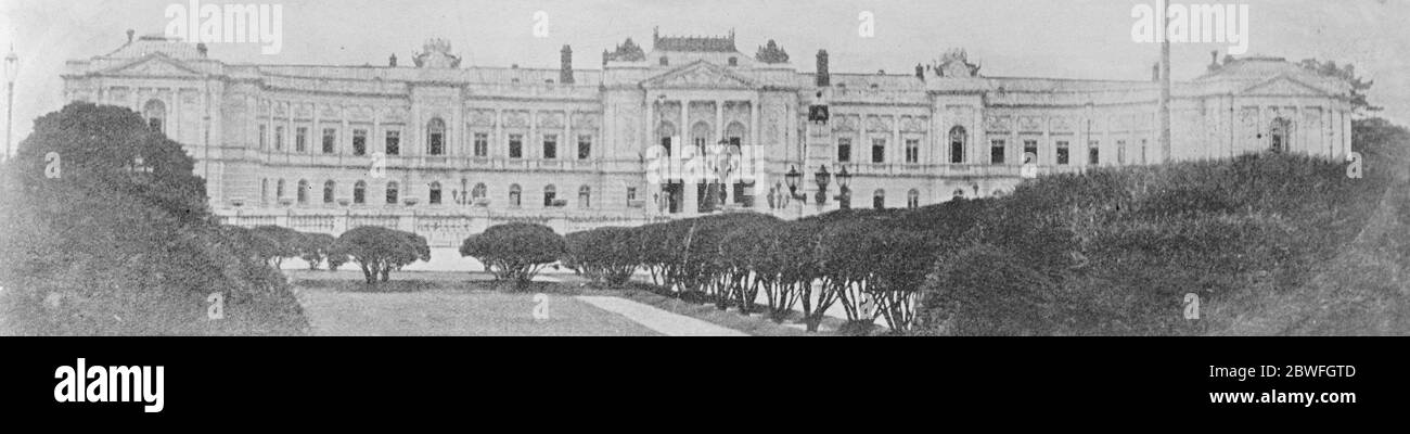 Tokio Japan der Kaiserpalast von Asakusa, in dem der Prinz von Wales während seines Besuchs im April 1922 wohnen wird Stockfoto