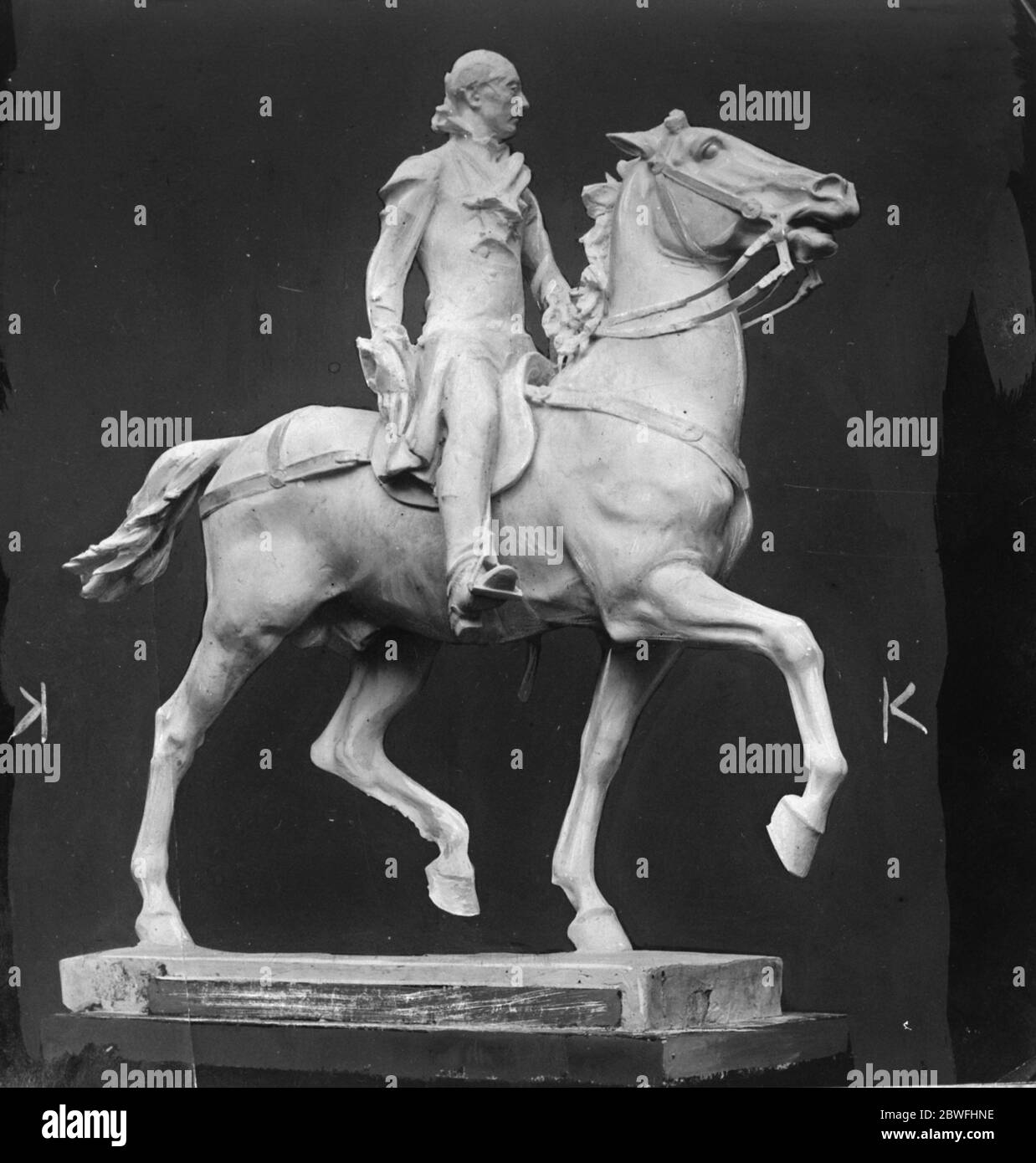 Eine Statue zu Lafayette . Diese Reiterstatue wird in Mount Vernon Place , Baltimore , in Erinnerung an Lafayette , der französische Held des amerikanischen Unabhängigkeitskrieges enthüllt werden 5 September 1924 Stockfoto