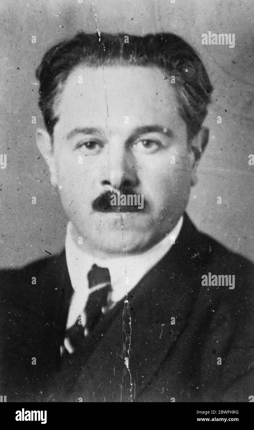 Kapitän Jacques Sadeul . Kapitän Jacques Sadoul, der französische Offizier, der 1919 wegen Desertion an die Bolschewiki zum Tode verurteilt und gerade in Paris verhaftet wurde. Dezember 1924 Stockfoto