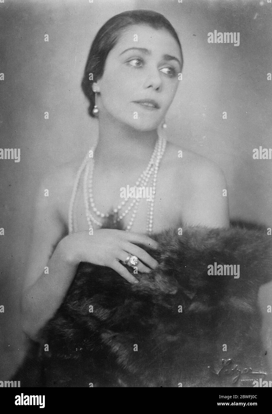 Die Baroness Bleichroeder 27. Januar 1925 Stockfoto