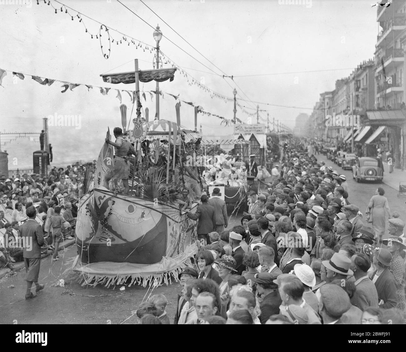 Hastings Karneval 1. September 1937 Stockfoto