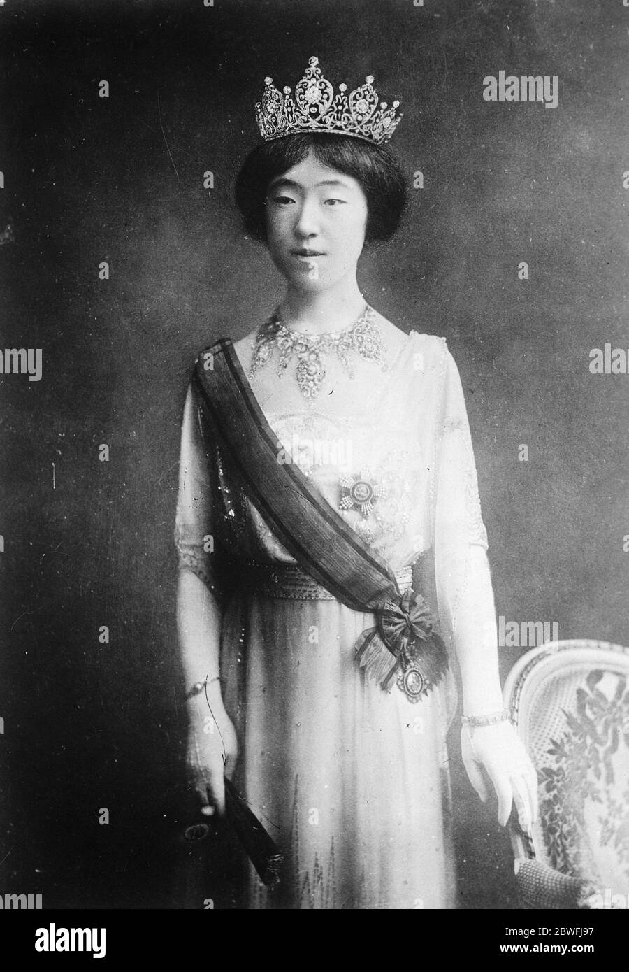 Kaiser von Japan im Sterben . Die Kronprinzessin von Japan, die Kaiserin von Japan nach dem Tod des Kaisers werden wird. 27. November 1926 Kaiserin Kojun geboren Prinzessin Nagako Stockfoto