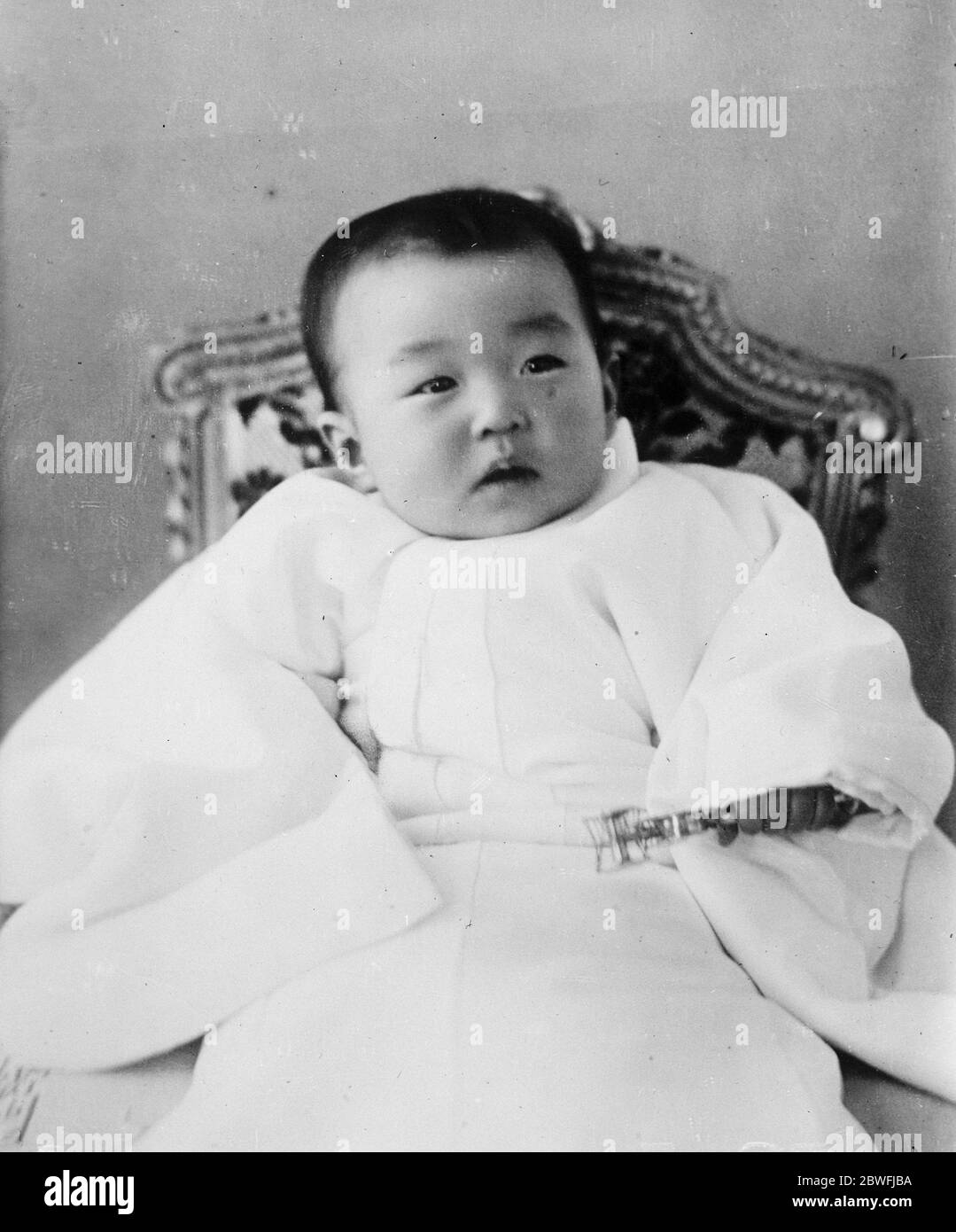 Japan 's Royal Baby . HIH Prinzessin Shigeko Terunomiya, das einzige Kind von Tim der Kaiser und Kaiserin von Japan, fotografiert an ihrem ersten Geburtstag. 24. Januar 1927 Shigeko Higashikuni - ältere Schwester von Kaiser Hirohito und starb 1961 Stockfoto