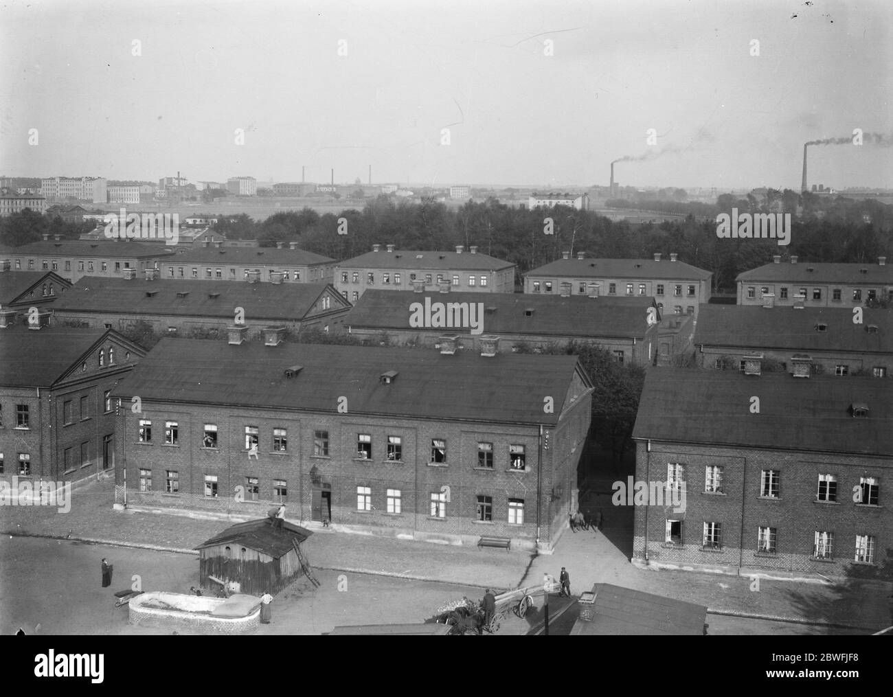 Lodtz, Polen. Eine Straßenszene . 24. Oktober 1921 Stockfoto