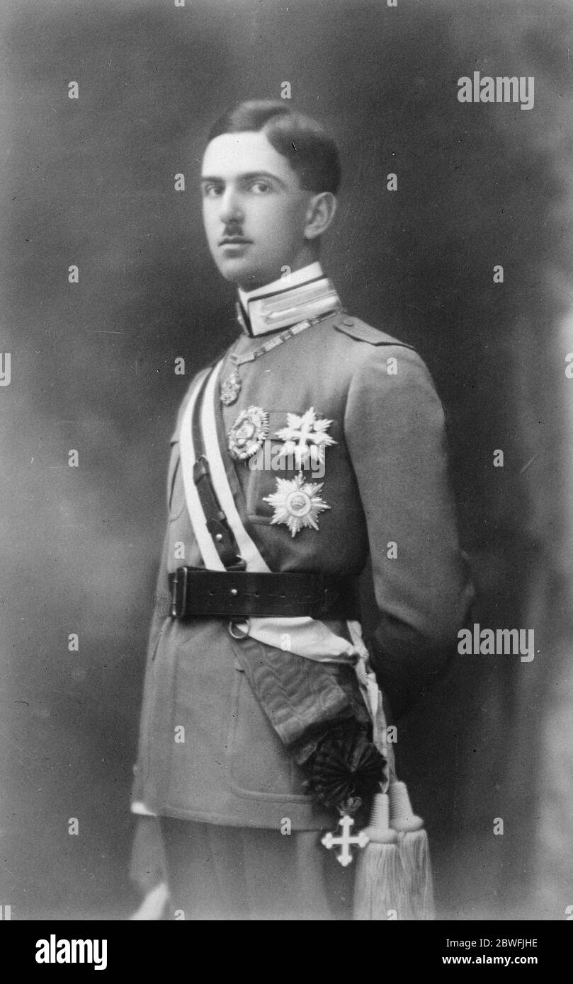 Der Kronprinz von Italien 11. Mai 1923 Stockfoto