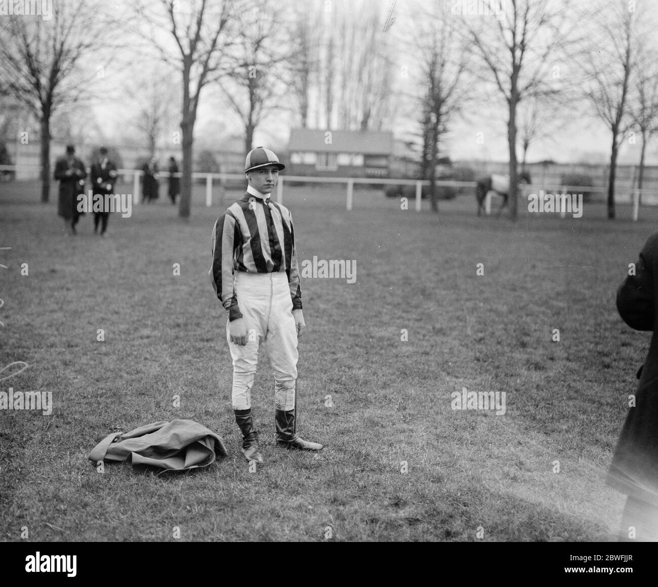 R A Jones , Jockey 1924 Stockfoto