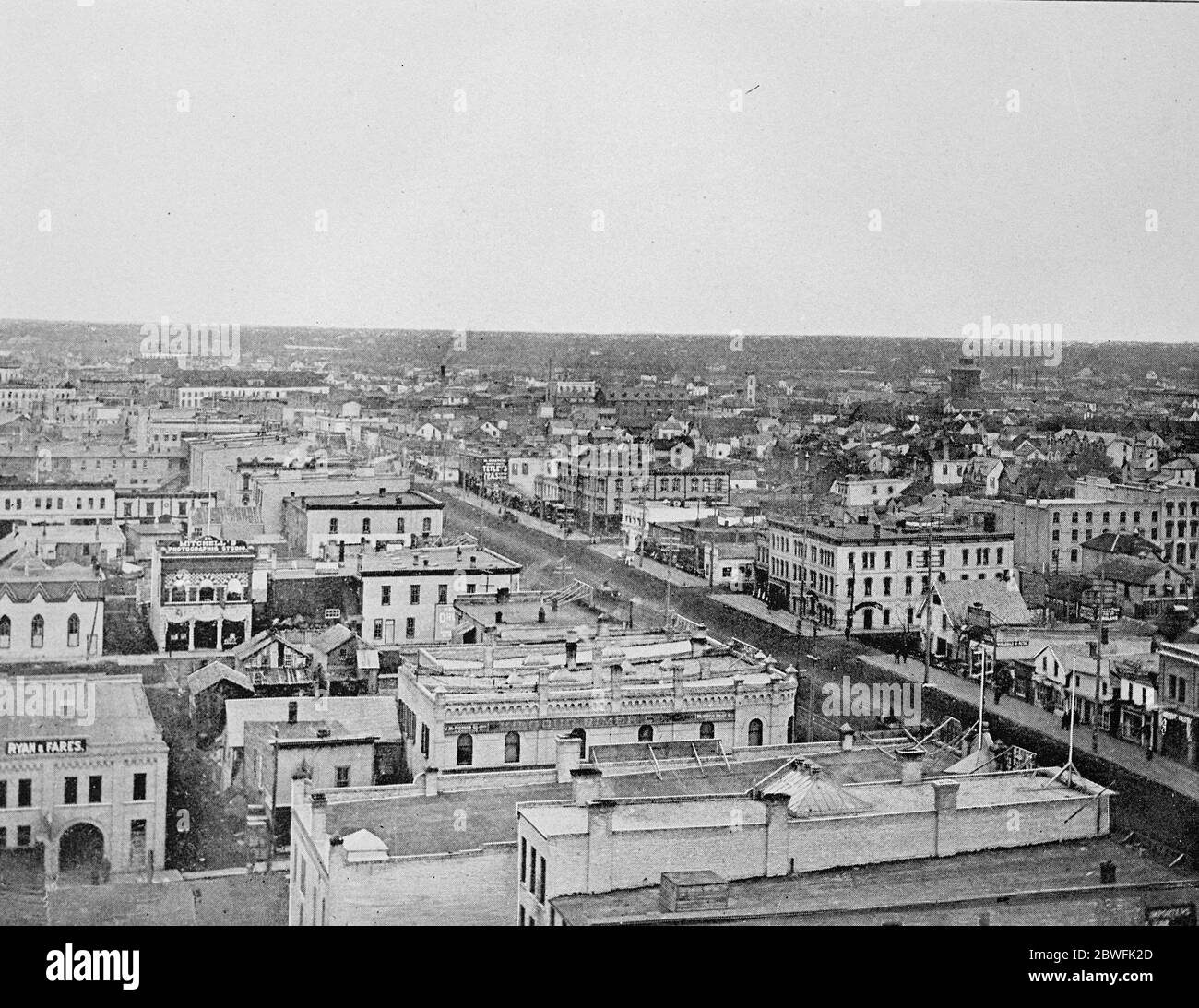 Winnipeg von Manitoba, Kanada die Hauptstraße von Rathaus 1924 Stockfoto