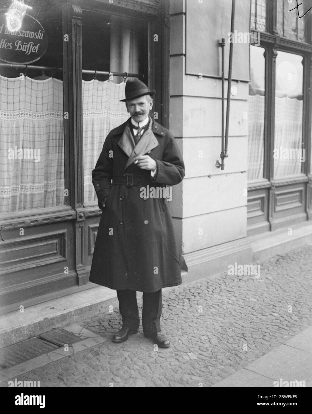 Dantzig. Admiral Borowsky, polnischer Vertreter auf der Dantzig Harbour Board, diente in Port Arthur während Russo Japanese war. 24. Oktober 1921 Stockfoto