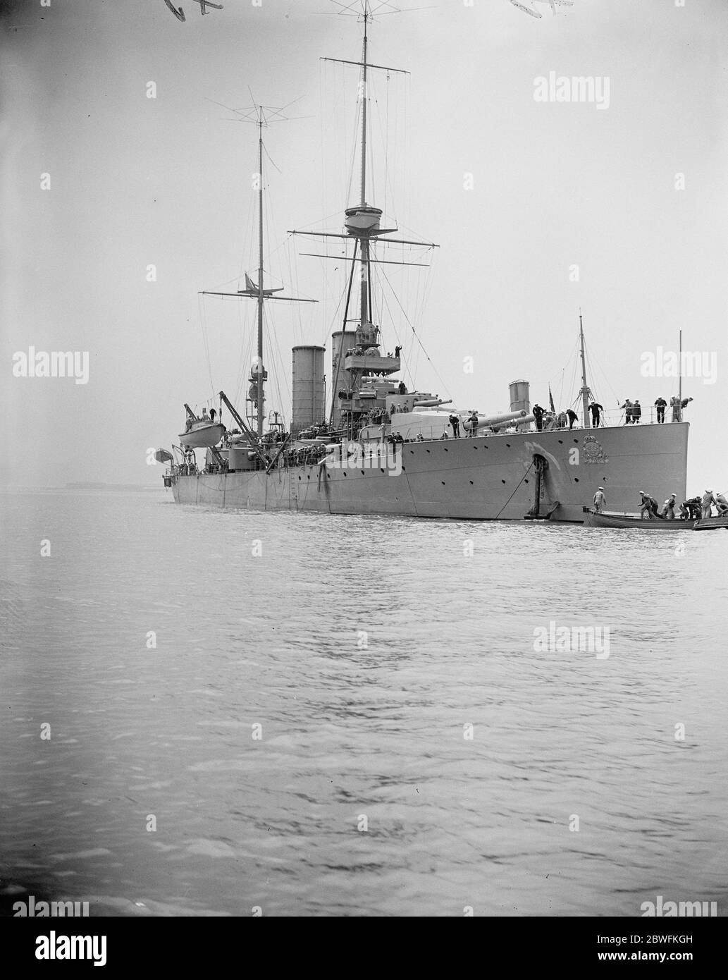 Schwedische Kriegsschiffe in Sheerness . Gustav V. 1923 Stockfoto