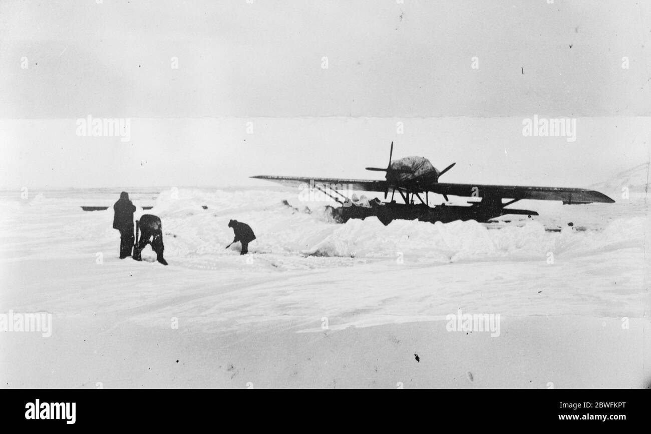 Der Polarflug Eisarbeit 6. Juli 1925 Stockfoto