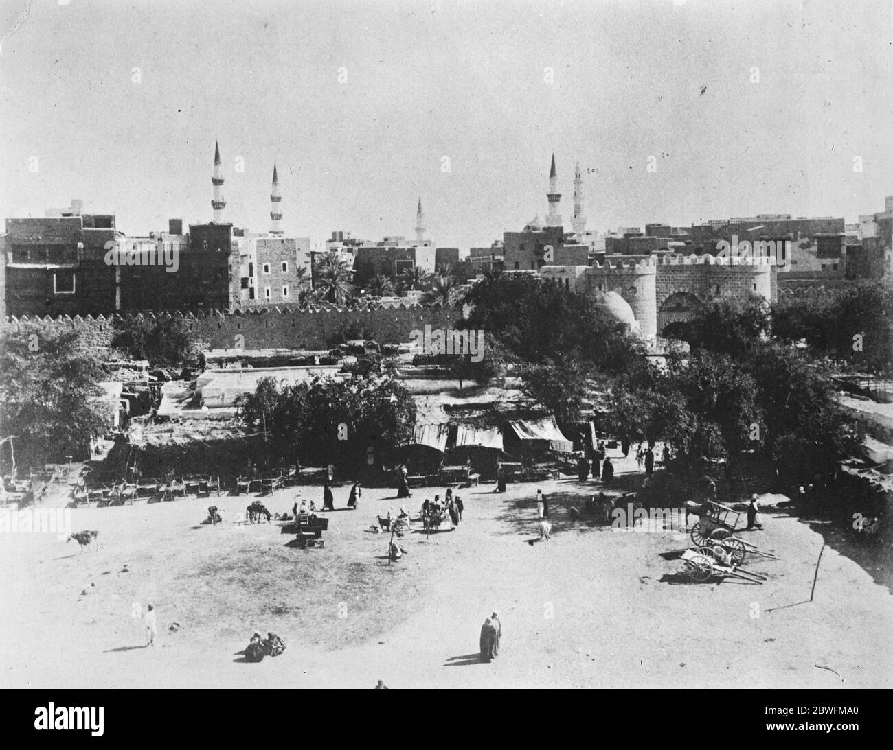 Mekka und Medina. Allgemeine Ansicht von Medina . 1925 Stockfoto