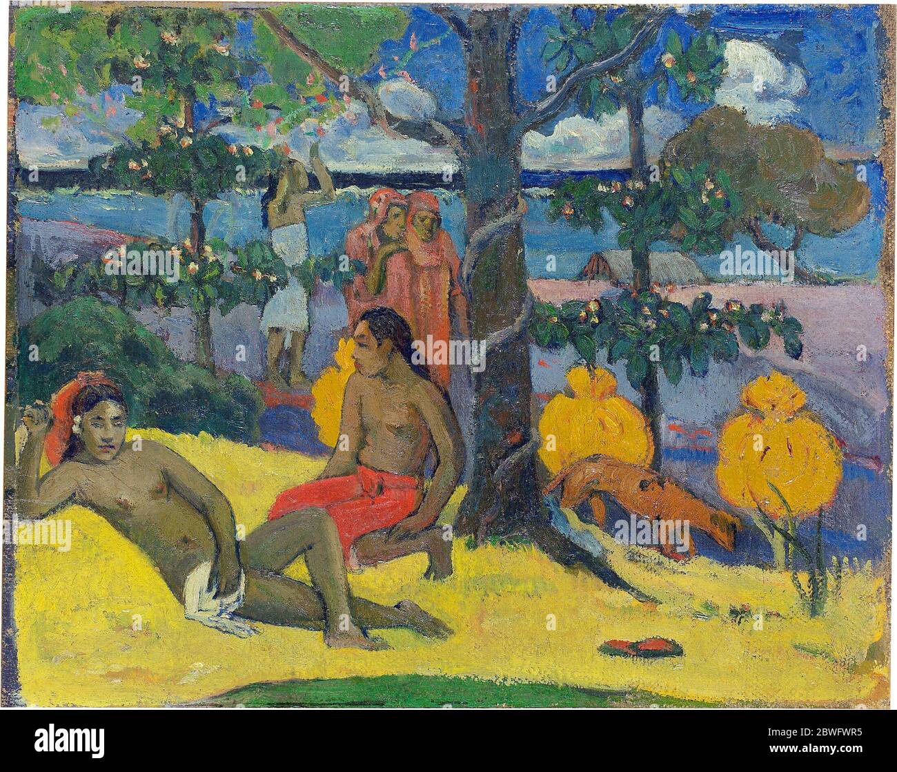 Vintage Paul Gauguin expressionistische Malerei Kunstwerk Stockfoto