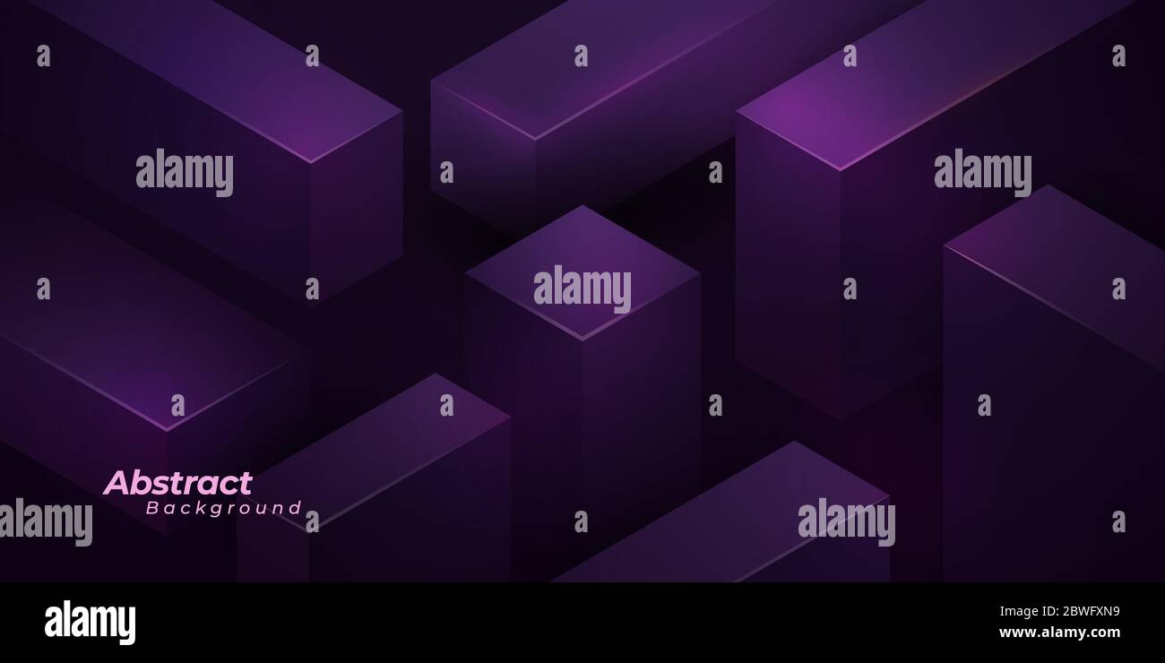 Abstrakter Vektor Hintergrund 3d Gradient Cubes Stock Vektor