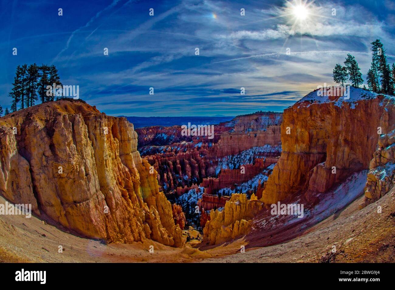 Landschaft des Bryce Canyon bei Sonnenaufgang, Utah, USA Stockfoto