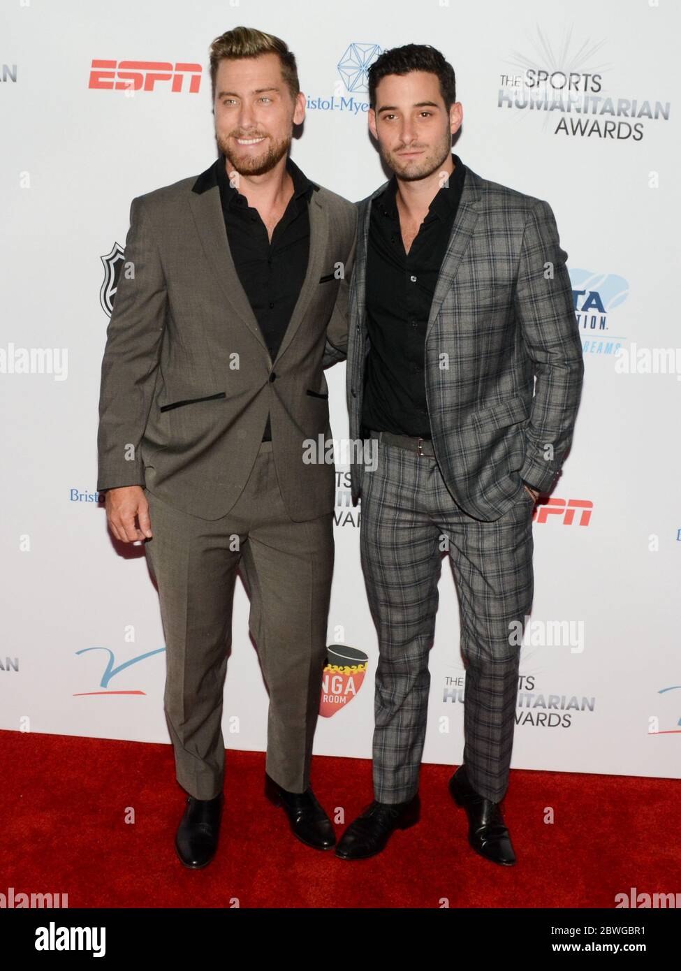 11. Juli 2017: Lance Bass und Michael Turchin nimmt an der 3. Jährlichen Sports Humanitarian of the Year Awards bei LA LIVEâ €™S die Novo in Los Angeles am 11. Juli 2017. (Bild: © Billy Bennight/ZUMA Wire) Stockfoto