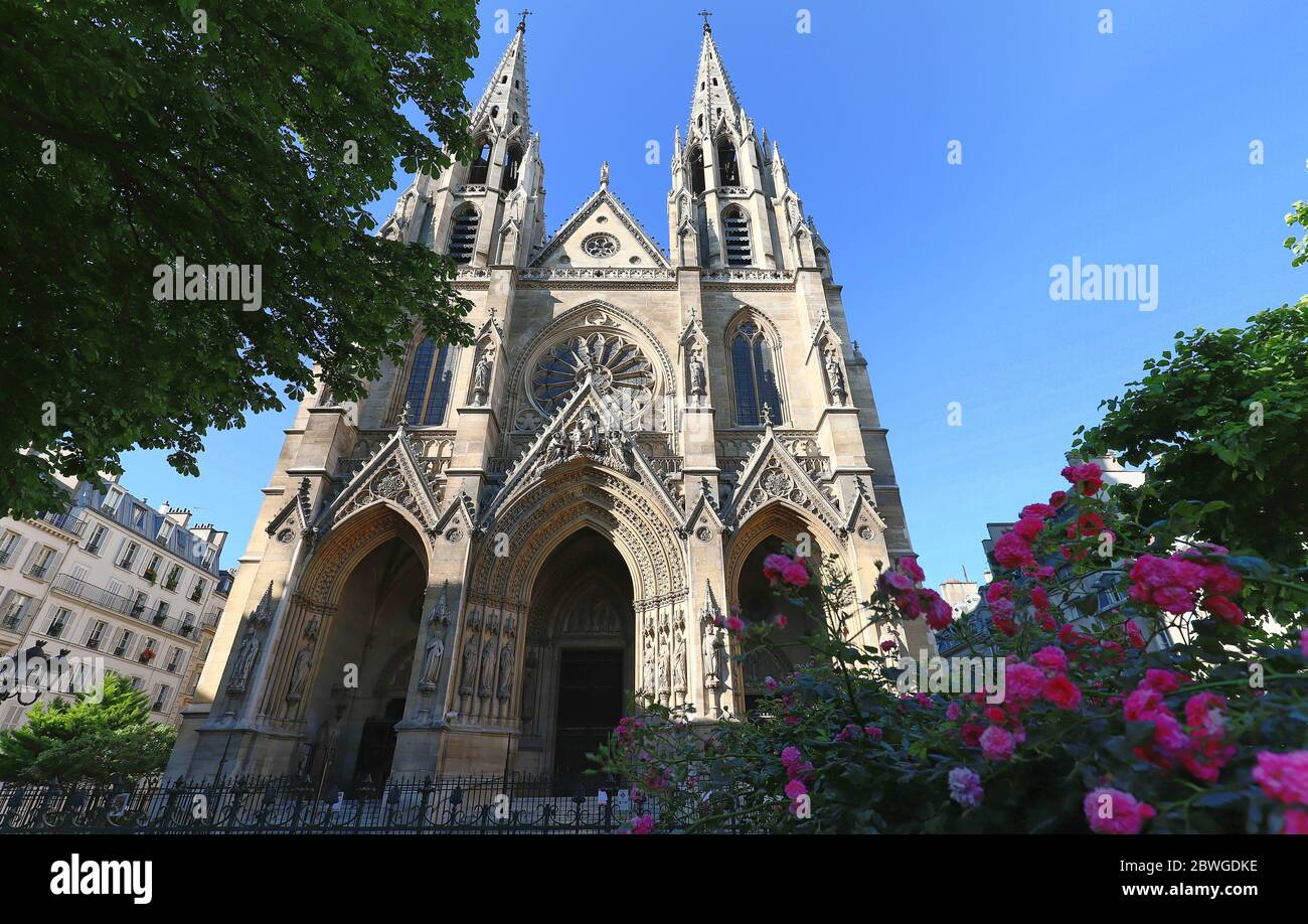 Die katholische Basilika von Saint Clotilde , Paris, Frankreich. Stockfoto