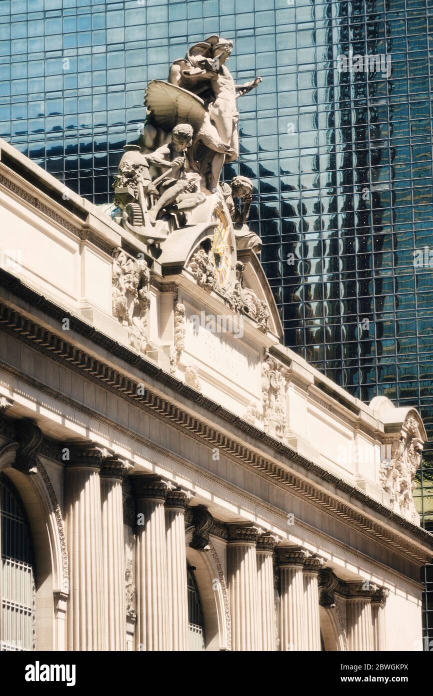 Fassade des legendären Grand Central Terminal, NYC, USA Stockfoto