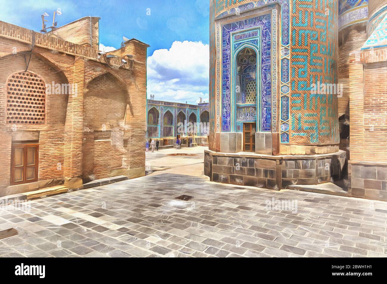 Scheich Safiaddin Ardabili Grab farbenfrohe Malerei, Ardabil, Ardabil