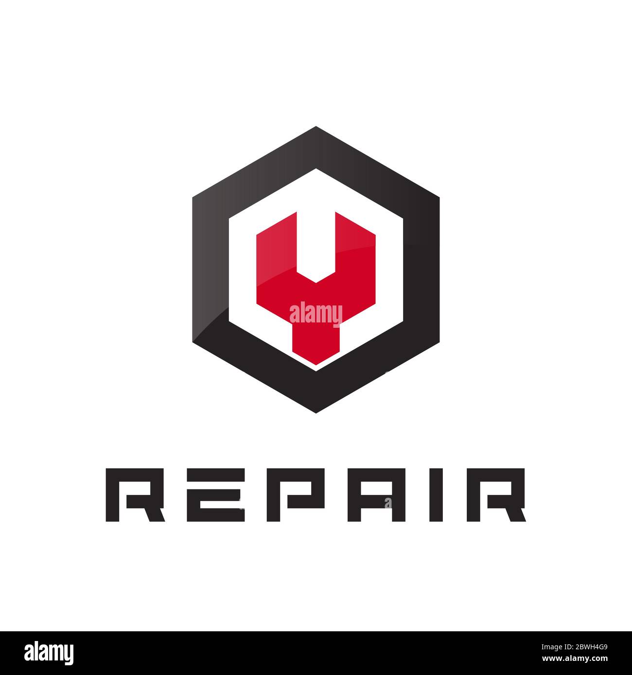 Auto-Reparatur-Symbol, Auto-Service-Logo-Konzept, flache abstrac Garage Logo Vorlage. Automobil-Werkstatt modernes Emblem Idee. Logo Konzept Design für Stock Vektor