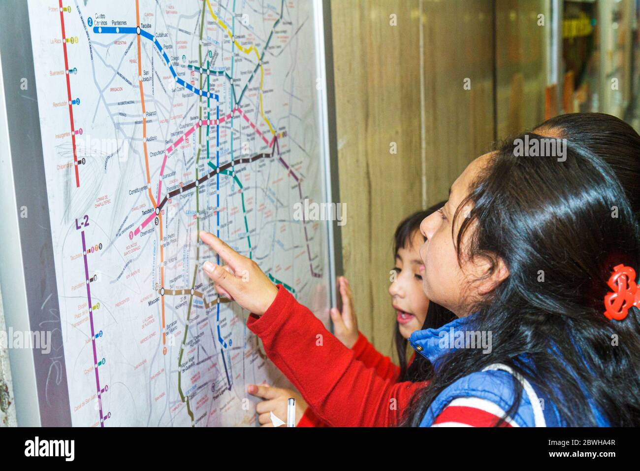 Mexiko-Stadt, DF México, Bundesdistrikt, Distrito Federal, Mexiko-Stadt, Metro, Metro de la México, Station Insurgentes, Linie 1, U-Bahn, Zug, Zug, Hispanic ME Stockfoto