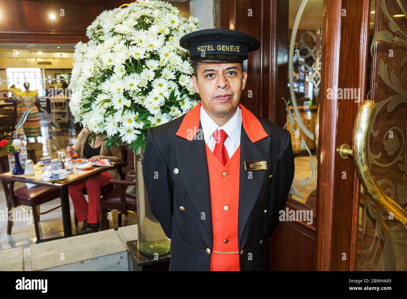 Mexico City, DF México, Federal District, Distrito Federal, Zona Rosa, Calle Londres, Hotel Geneve, Lobby, hispanischer Mann Männer Erwachsene Männer, Mexikaner 12061 Stockfoto