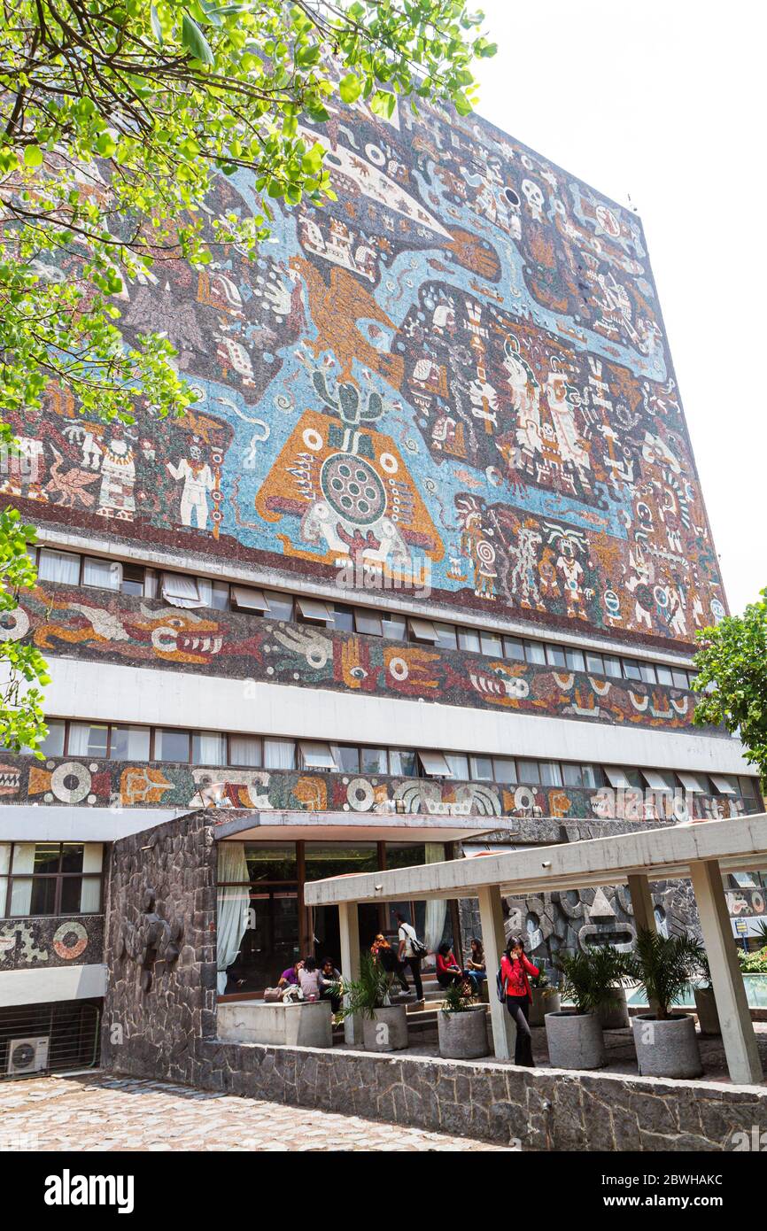 Mexiko-Stadt,DF,D.F.,Ciudad de México,Federal District,Distrito Federal,Ciudad Universitaria,UNAM,Biblioteca Central,Centr Stockfoto