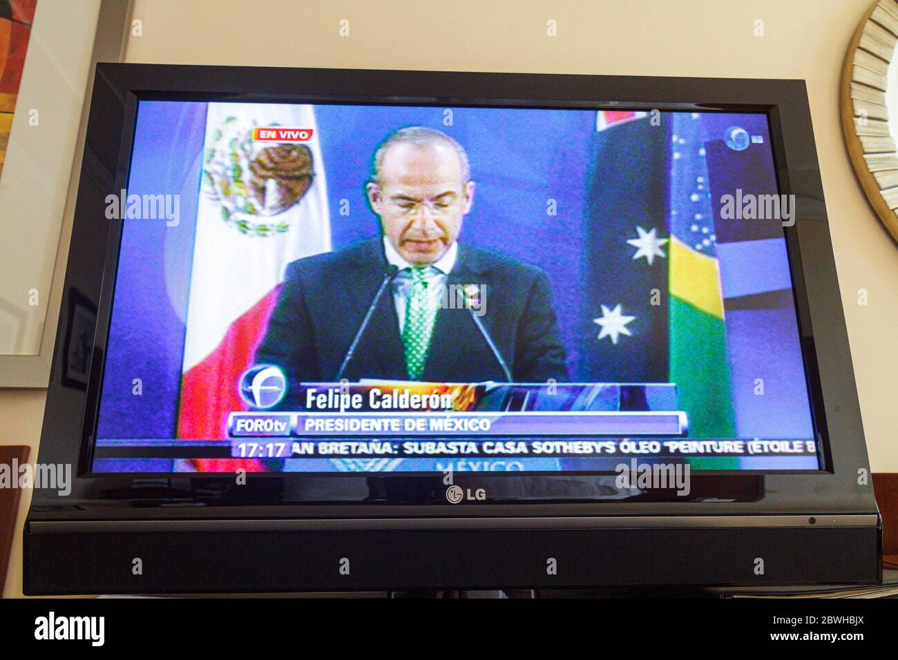 Mexico City, DF México, Federal District, Distrito Federal, Paseo de la Reforma, Marriott Reforma, Hotel, hispanischer Mann Männer Erwachsene Männer, Präsident, wohnen hier Stockfoto