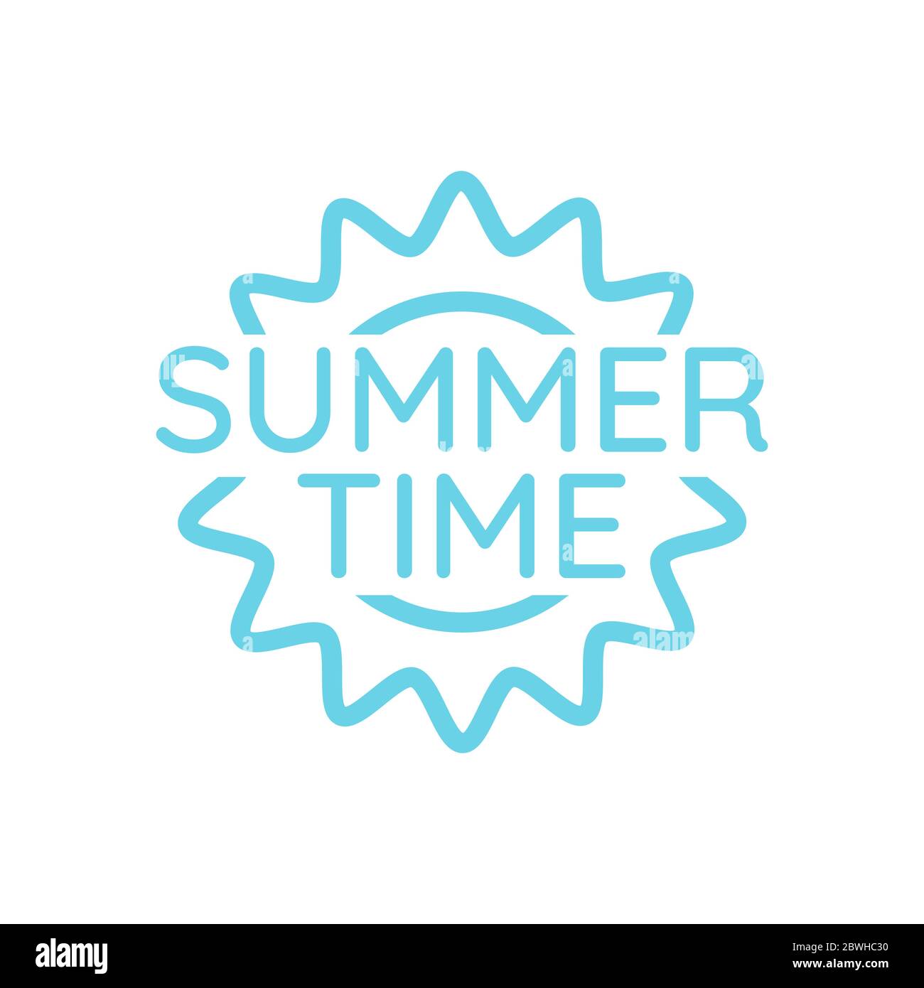 Sommer Typografie mit Sonne und Wasserwelle auch Palme. Willkommen Sommer Vektor Illustration Design Stock Vektor