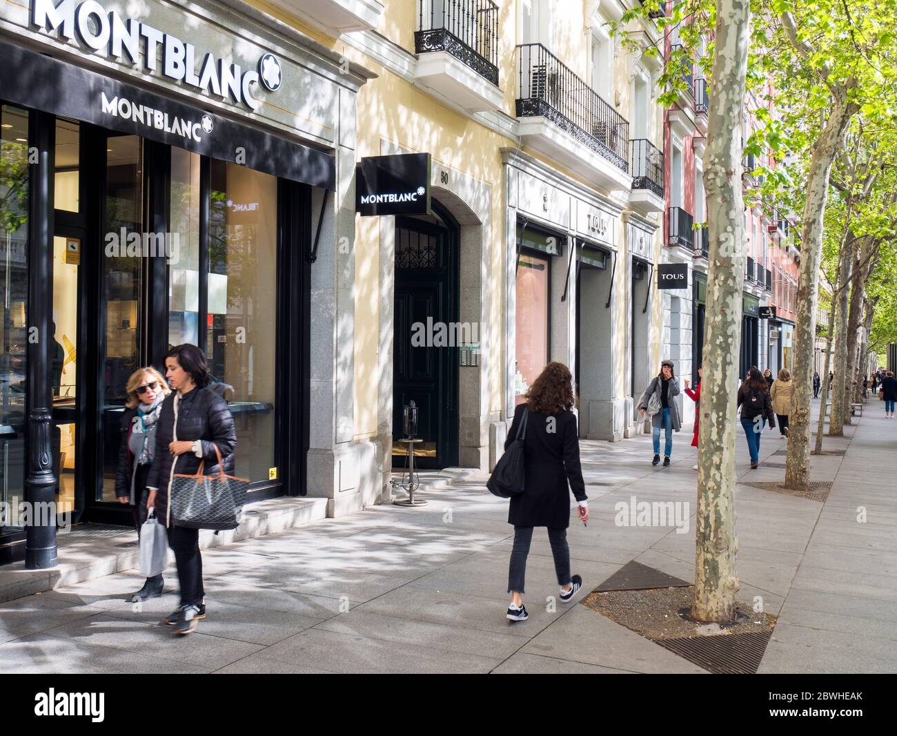 La Milla de Oro (calle Serrano). Madrid. España Stockfoto