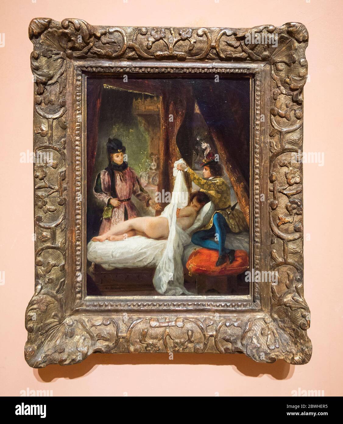 El duque de Orleans mostrando a su amante. Eugène Delacroix. Museo Nacional Thyssen-Bornemisza. Madrid. España Stockfoto