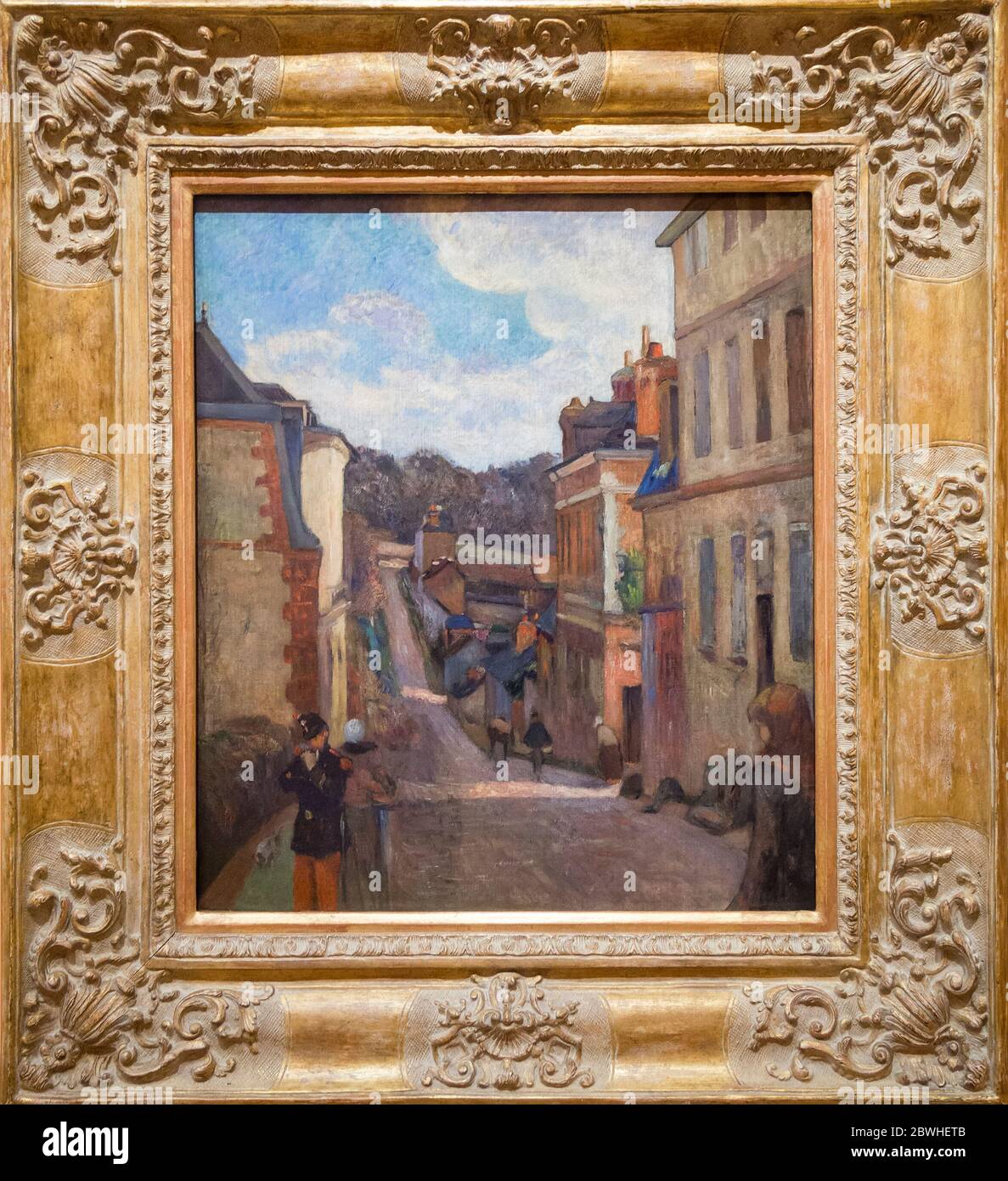 La calle Jouvenet en Ruán. Paul Gauguin. Museo Nacional Thyssen-Bornemisza. Madrid. España Stockfoto
