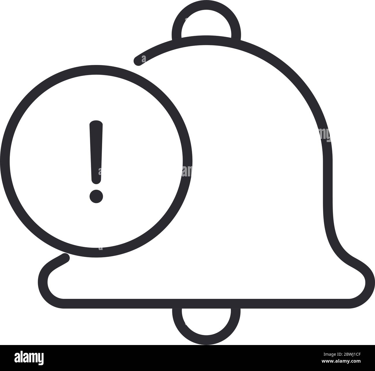 Warnsymbol, Alarm, Warnhinweis, Warnhinweis Warnzeichen Warnhinweis, Vektorgrafik im Linienstil Stock Vektor