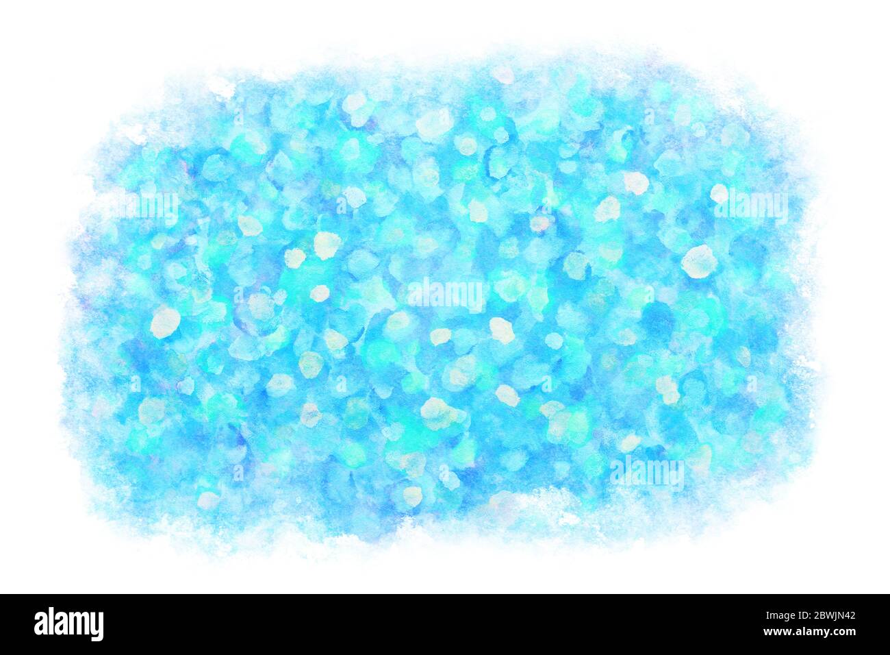 Pastell Farbe Sommer blau Eis abstrakt auf natürliche Grunge Aquarell Hand malen Hintergrund Stockfoto