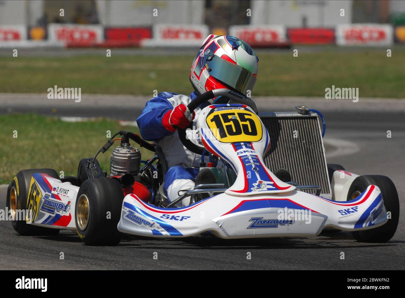 Daniil Kvyat, der hier in seiner Kart-Karriere gesehen wurde, Kvyat, ist ein russischer Formel-1-Rennfahrer, der derzeit für das Team Scuderia AlphaTauri fährt. Stockfoto