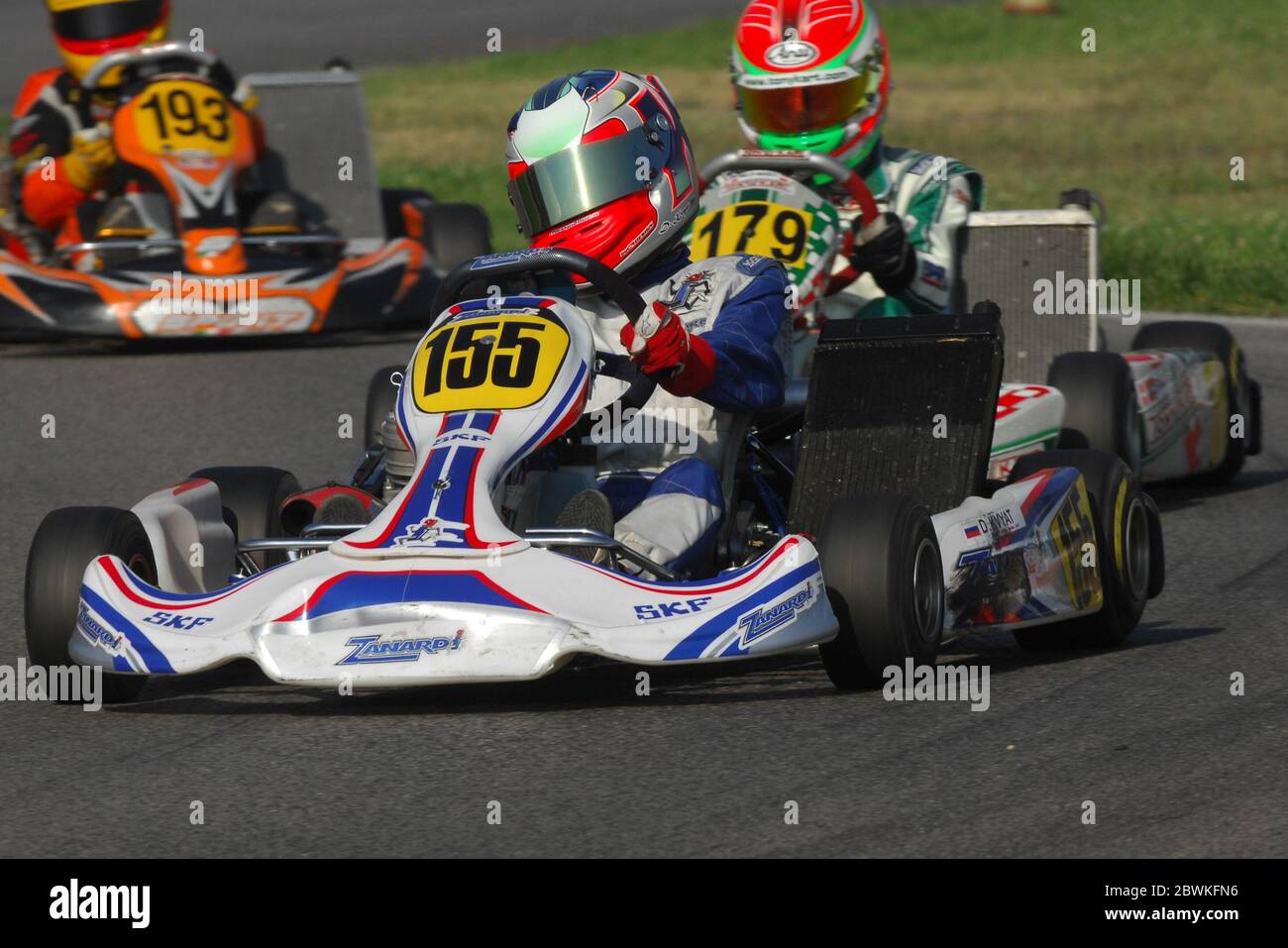 Daniil Kvyat, der hier in seiner Kart-Karriere gesehen wurde, Kvyat, ist ein russischer Formel-1-Rennfahrer, der derzeit für das Team Scuderia AlphaTauri fährt. Stockfoto