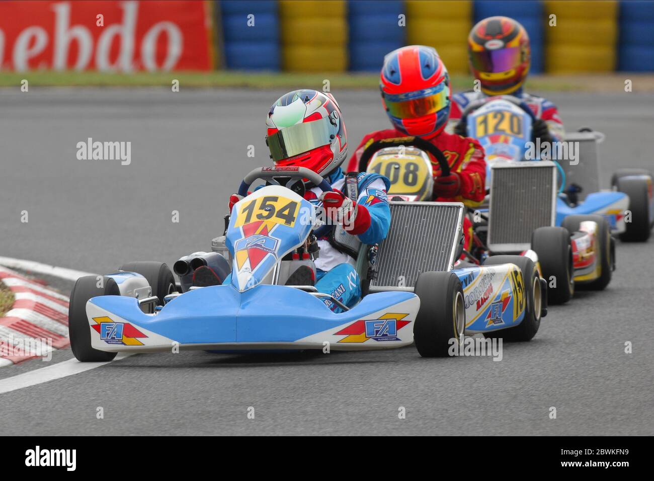 Daniil Kvyat, der hier in seiner Kart-Karriere gesehen wurde, Kvyat, ist ein russischer Formel-1-Rennfahrer, der derzeit für das Team Scuderia AlphaTauri fährt. Stockfoto